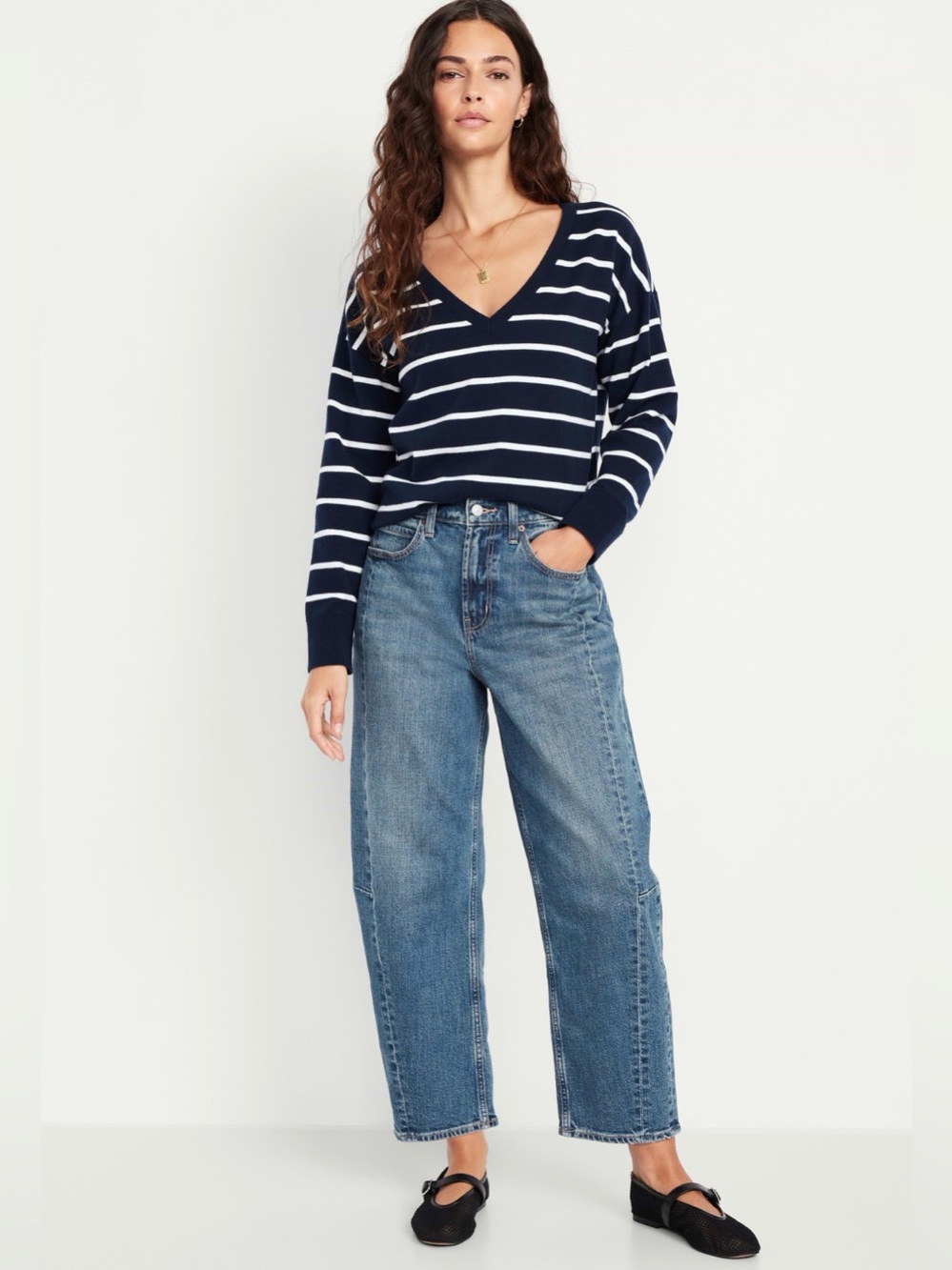 Old Navy High Rise Barrel Jeans